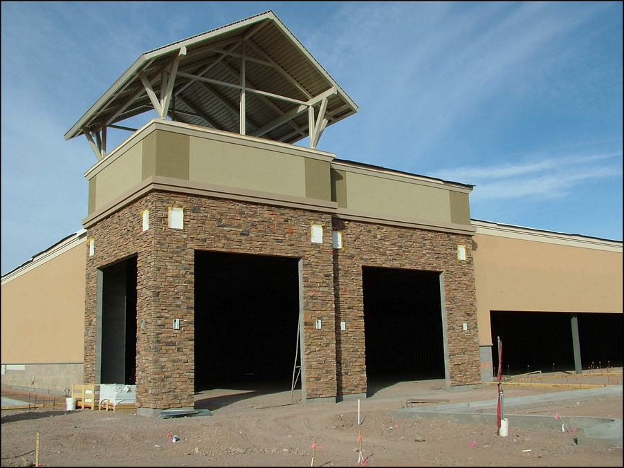 Mall - strip center with architectural feature