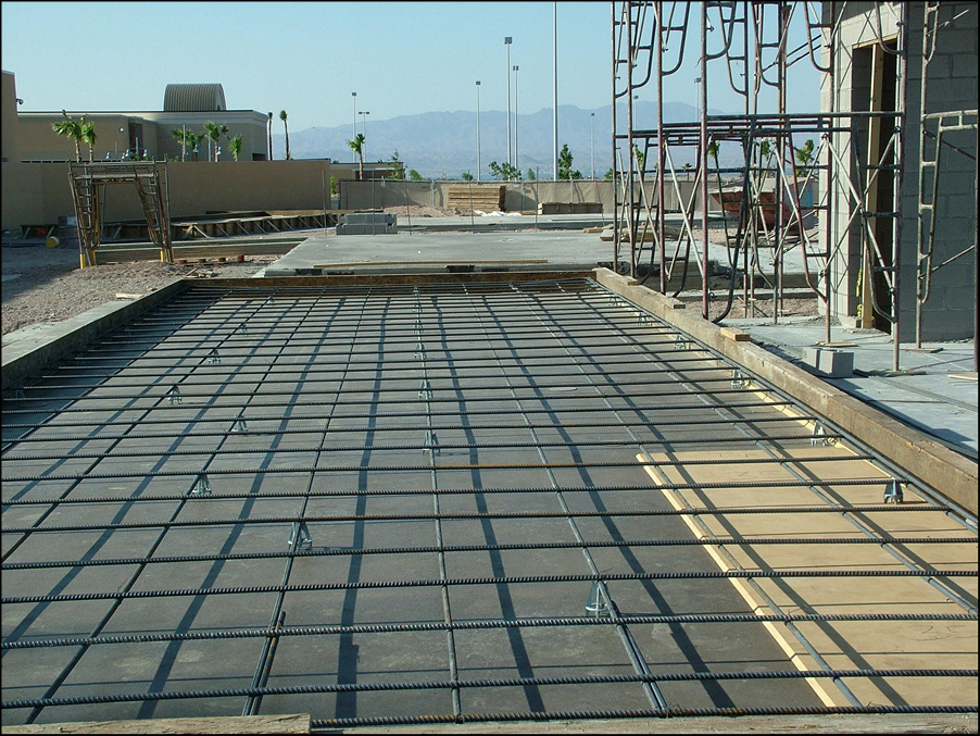 Mall - slab wall form with rebar